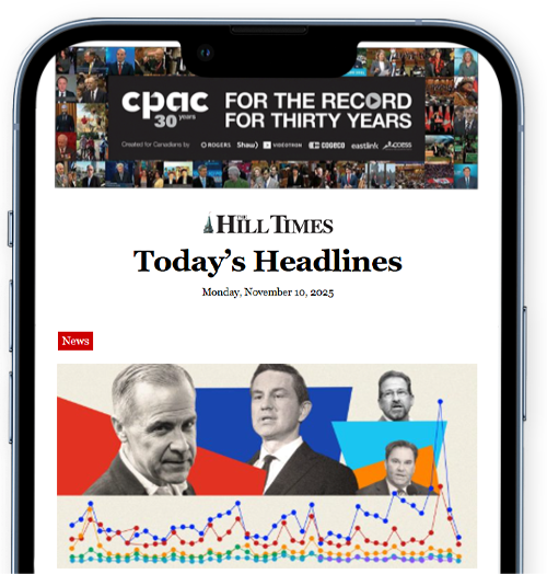 Phone mockup of morning newsletter.