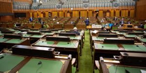 The House of Commons Chamber in the West Block.