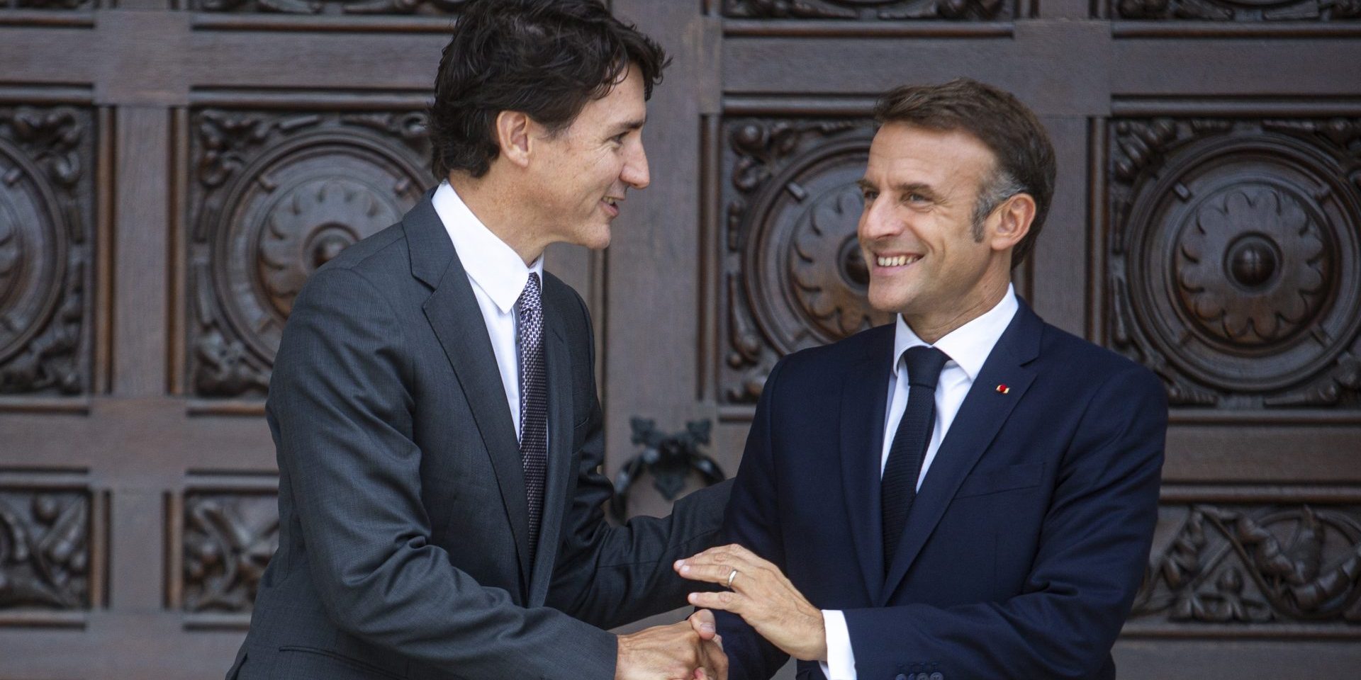 Prime Minister Justin Trudeau and French President Emmanuel Macron