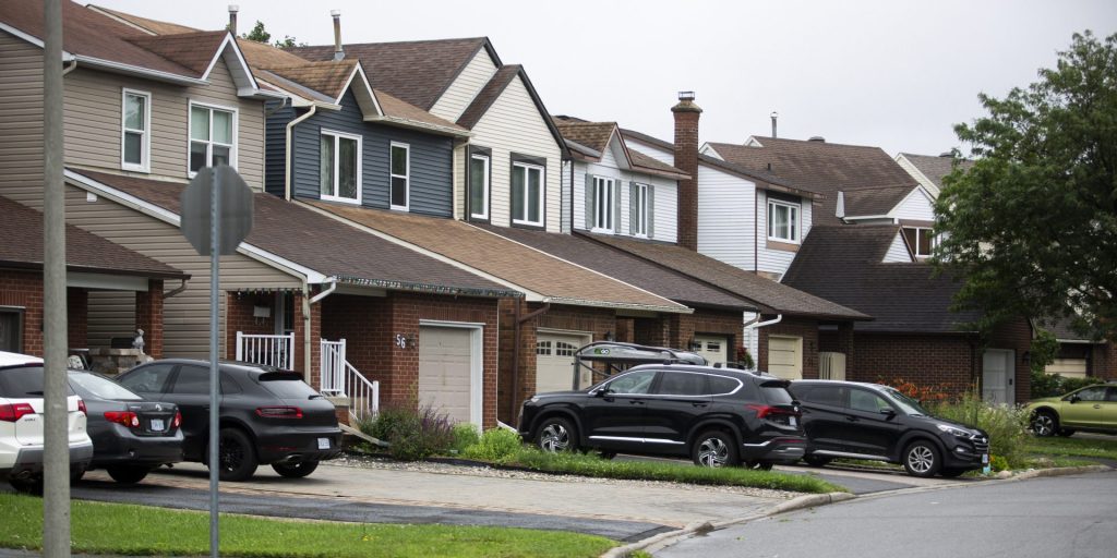 Semi-detached single family homes in Ottawa’s Greenboro neighbourhood