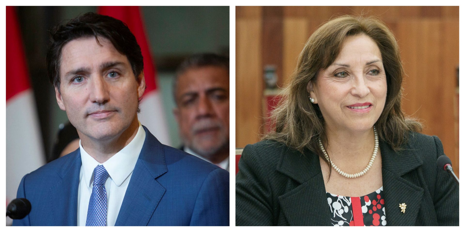 Prime Minister Justin Trudeau, and Peruvian President Dina Boluarte.