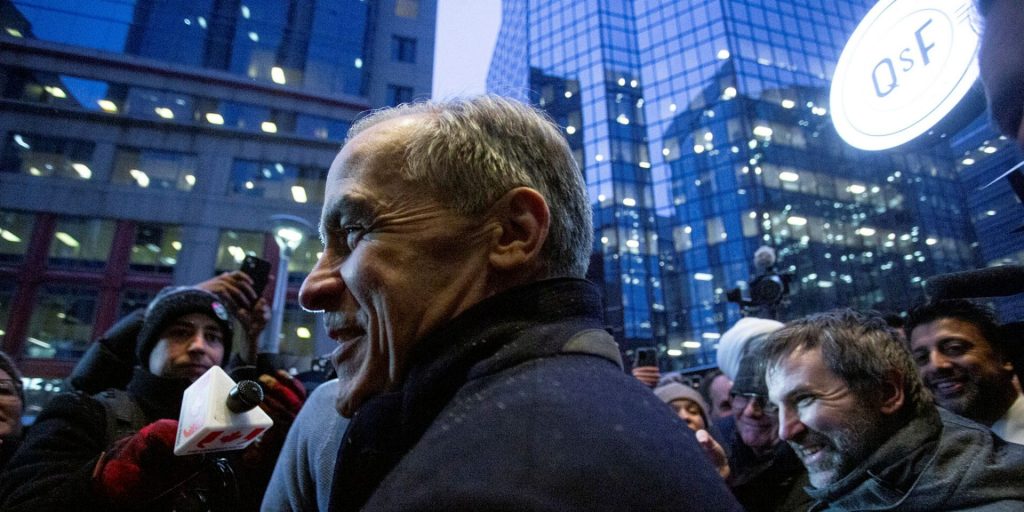 Liberal leadership hopeful Mark Carney scrums with reporters outside his leadership campaign event at Queen Street Fare in Ottawa on Jan. 23, 2025. The Hill Times photograph by Andrew Meade