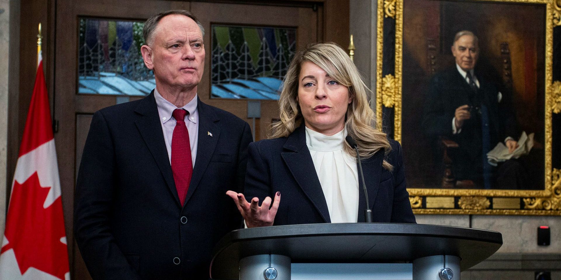 Mélanie Joly, right, David McGuinty