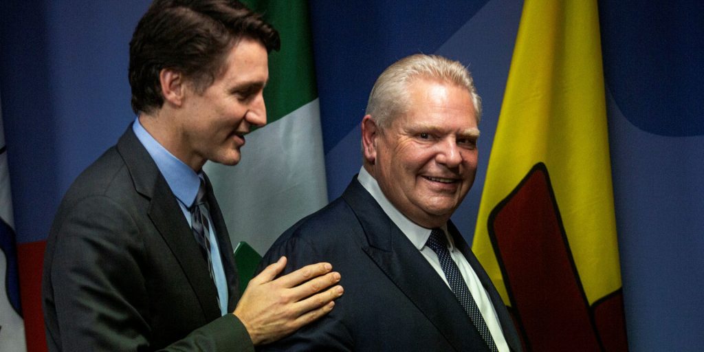 Justin Trudeau and Doug Ford