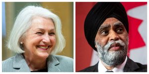 Joanne Thompson and Harjit Sajjan