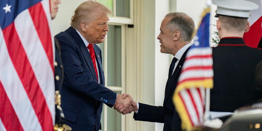 Donald Trump and Mark Carney