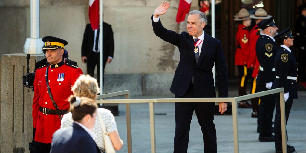 Prime Minister Mark Carney arrives at the Senate of Canada building in Ottawa to attend the Speech from the Throne on May 27, 2025. The Hill Times photograph by Andrew Meade