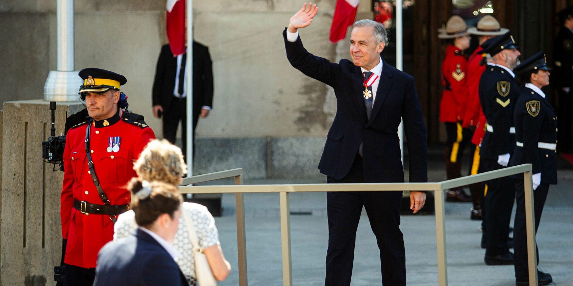 Prime Minister Mark Carney arrives at the Senate of Canada building in Ottawa to attend the Speech from the Throne on May 27, 2025. The Hill Times photograph by Andrew Meade