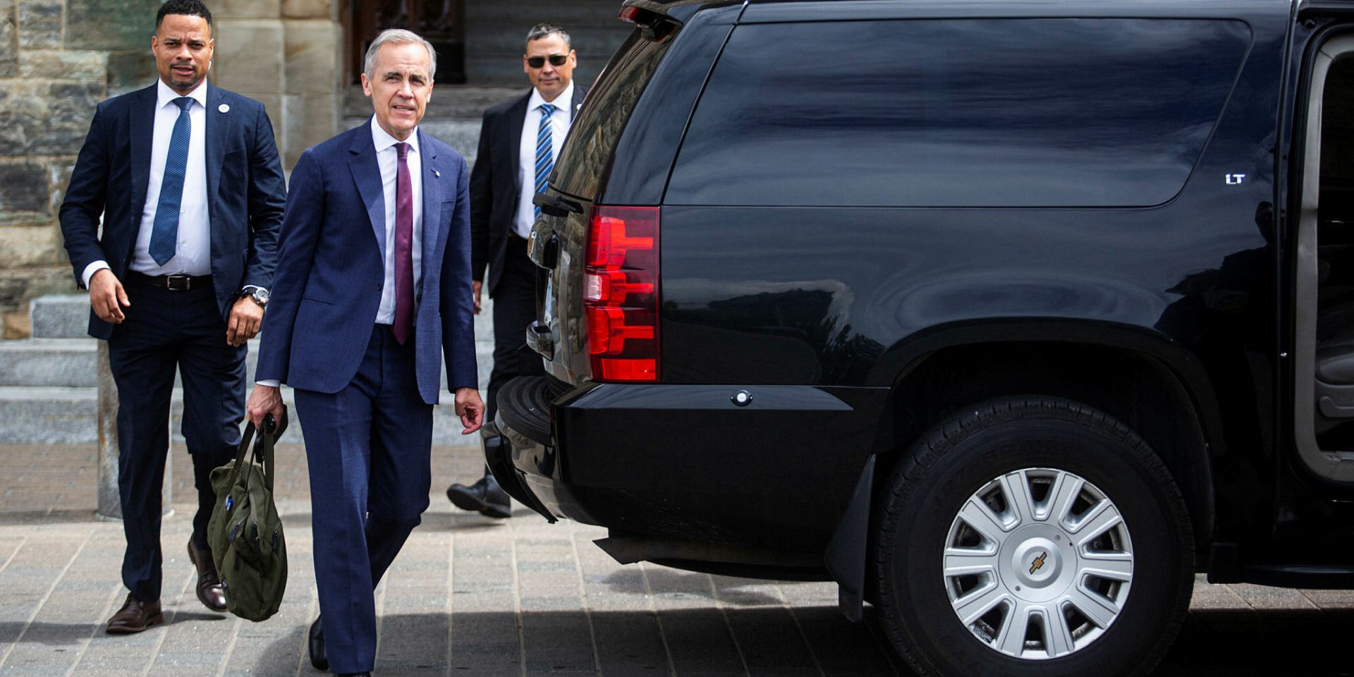 Prime Minister Mark Carney leaves West Block on June 5, 2025. The Hill Times photograph by Andrew Meade