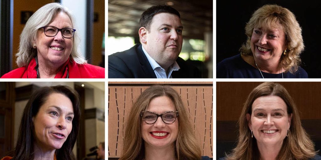 Elizabeth May, Andrew Lawton, Marilyn Gladu, Jennifer McKelvie, Jessica Fancy-Landry, Heather McPherson.