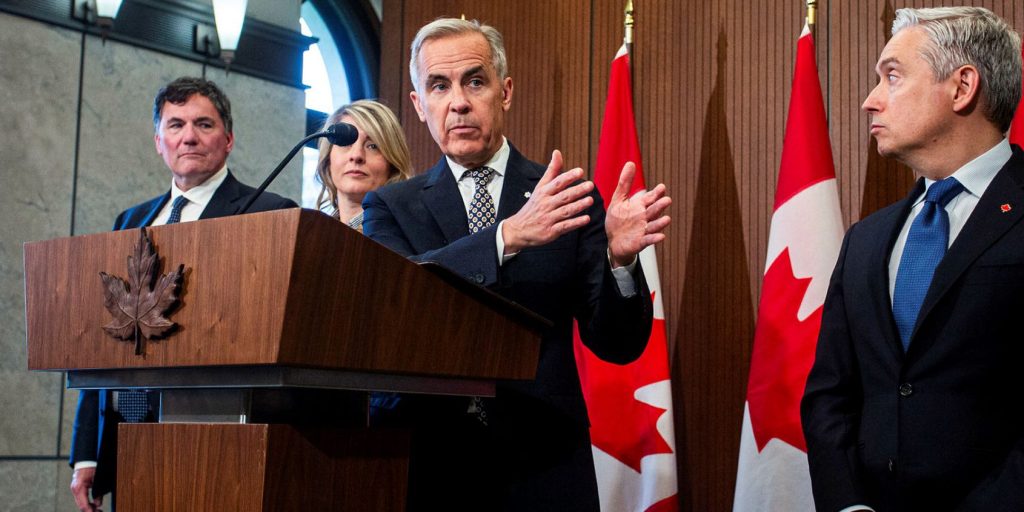 Prime Minister Mark Carney holds a press conference in West Block on June 19, 2025.