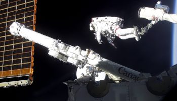 Canadarm2 Installed on Space Station – April 22, 2001.  Photograph courtesy of NASA