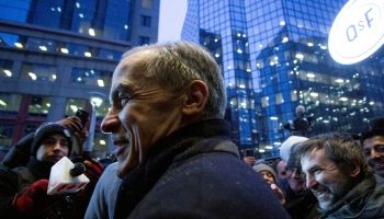 Liberal leadership hopeful Mark Carney scrums with reporters outside his leadership campaign event at Queen Street Fare in Ottawa on Jan. 23, 2025. The Hill Times photograph by Andrew Meade