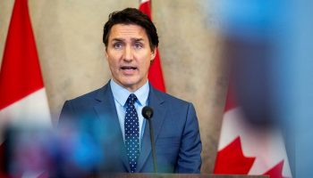 Prime Minister Justin Trudeau makes a statement to reporters in West Block  on Sept. 27, 2023, to appologize for the acknowledgement of Nazi SS Galizien soldier Yaroslav Hunka in the House of Commons during Ukrainian President Volodymyr Zelenskyy’s visit to the House of Commons. The Hill Times photograph by Andrew Meade