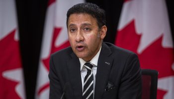 Minister of Justice Arif Virani speaks to reporters in the National Press Theatre on Sept. 16, 2024, to provide the first update on the government’s economic plan of the fall session. The Hill Times photograph by Andrew Meade