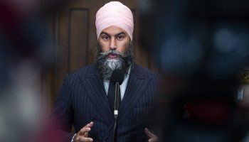 New Democratic Party leader Jagmeet Singh holds a press conference in the House of Commons foyer on  Sept. 24, 2024, to speak about why his party will not support Conservative Party leader Pierre Poilievre’s confidence motion. The Hill Times photograph by Andrew Meade