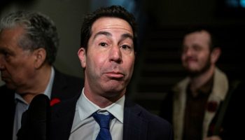 Liberal MP Anthony Housefather arrives for the Liberal party caucus meeting in West Block  on Oct. 30, 2024. Hill Times photograph by Andrew Meade