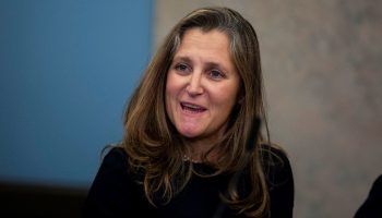 Deputy Prime Minister Chrystia Freeland speaks with reporters at a press conference in the House of Commons foyer on  Nov. 26, 2024.The Hill Times photograph by Andrew Meade