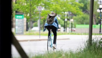 A bicycle rides along McLeod Street in Ottawa on June 2, 2022.