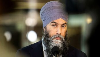 New Democratic Party leader Jagmeet Singh holds a press conference in the Wellington Building on Jan. 22, 2025.  The Hill Times photograph by Andrew Meade