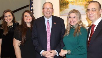 Compass Rose Group's Andrea Sarkic, left, Sally Harris, Conservative party caucus manager, Ambassador David Cohen, Conservative MP Stephanie Kusie, and her husband James Kusie,  Imperial Oil's vice president of public and government affairs.

Ambassador Cohen's Christmas Party on Dec. 5, 2024.