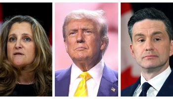 Trump, Freeland, Poilievre