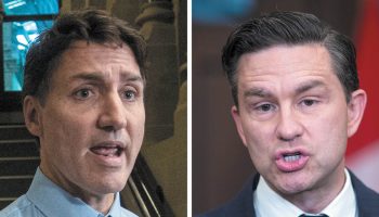 Neither Prime Minister Justin Trudeau, left, Conservative Leader Pierre Poilievre