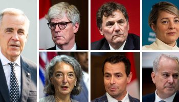 Several MPs and ministers have filed disclosures with the ethics commissioner's office. Prime Minister Mark Carney, Ministers Tim Hodgson, clockwise top left, Dominic LeBlanc, and Mélanie Joly, Conservative MP Kelly McCauley, Secretary of State for Sport Adam van Koeverden, and Environment Minister Julie Dabrusin. The Hill Times photographs by Andrew Meade