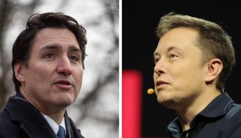 Justin Trudeau and Elon Musk. Photos by Andrew Meade and NVIDIA