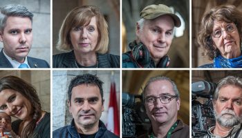 From top left: Cormac MacSweeney, Julie Van Dusen, Danny Leduc, Marjory LeBreton, Mike de Paul, Jean Brosseau, Rob Kazemzadeh, and Lysane Blanchette-Lamothe. The Hill Times file photographs